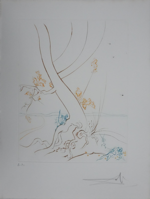 Salvador Dali, Paradise Lost: The Tree of Knowledge, 1974, Engraving