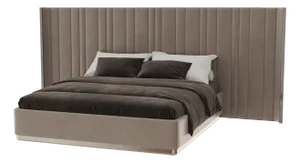 Saga 140 Italian Curved Bed in Nabuck Leather from Kabinet