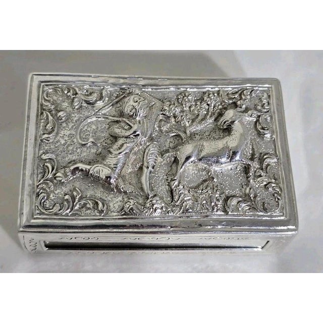 A fine quality 19th-century high-grade silver box with an unusual drawer construction, possibly intended as a vesta or...
