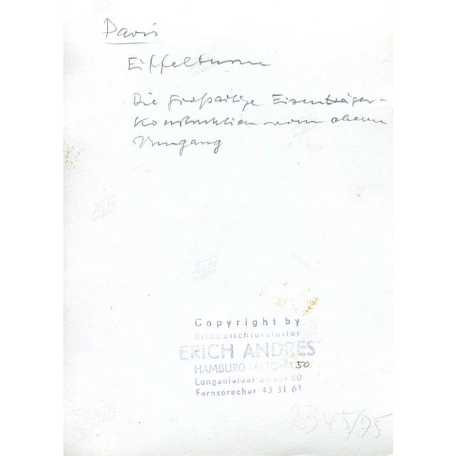 Eiffel Tower, Paris, 1955 For Sale - Image 4 of 5