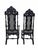 Victorian Antique Victorian Carved Walnut Caned Throne Chairs by Michigan Chair Company – Set of 2 For Sale - Image 3 of 11