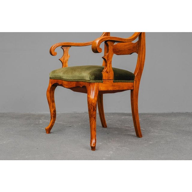 Biedermeier Armchair in Elm, Early 19th Century For Sale - Image 14 of 16