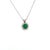 Green Natural Emerald Diamond Pendant With Chain 17.5" 14k WG 1.35 TCW Certified For Sale - Image 8 of 14