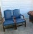 Timeless Elegance: The Hancock & Moore Blue Leather Armchair Pair 1980s For Sale - Image 10 of 12