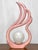 Vintage Art Deco Flamingo Mauve Pink Porcelain Orb Table Lamp For Sale - Image 4 of 9