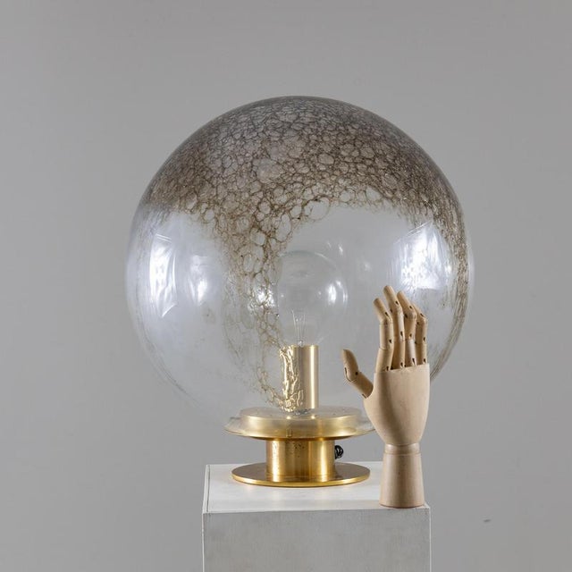 1960s Spherical Table Lamp in Brass and Glass from La Murrina, Italy, 1960s For Sale - Image 5 of 8