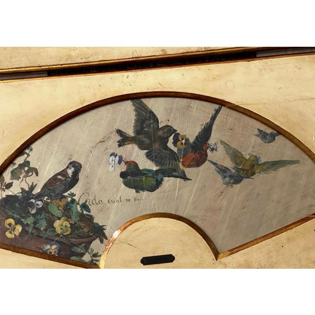 Bernardo Ferrándiz Bádenes, Fan, Valencia, Málaga, 1882, Oil on Silk, Framed, Set of 2 For Sale - Image 8 of 14
