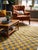 Modern Boujad Rug | Handwoven Wool Checkerboard Rug in Mustard Yellow & Grey This graphic modern Boujad rug reimagines...