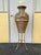 Vintage Floor Amphora Urn Vase 52” With Lionhead Ring Handles &Tripod Stand For Sale - Image 4 of 8