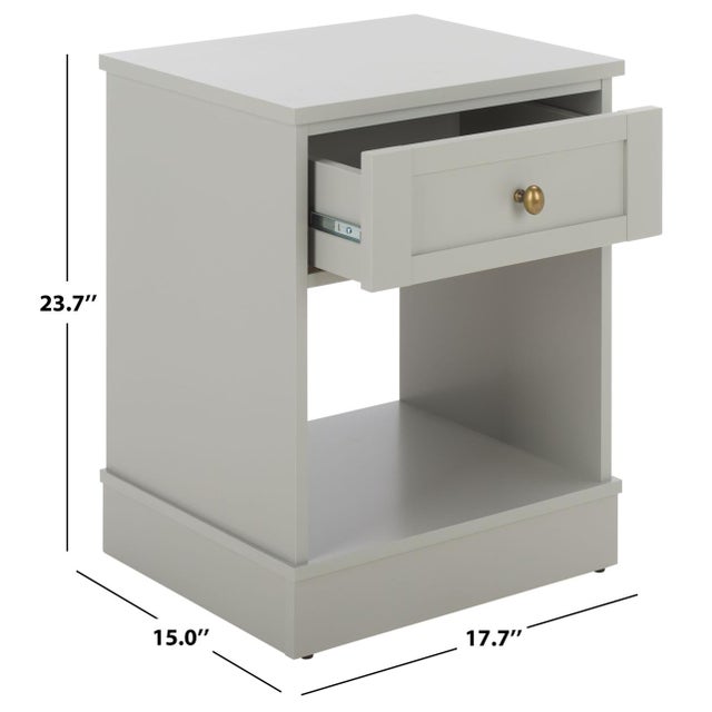 Contemporary Shafa Side Table in Light Grey / Brass For Sale - Image 3 of 10