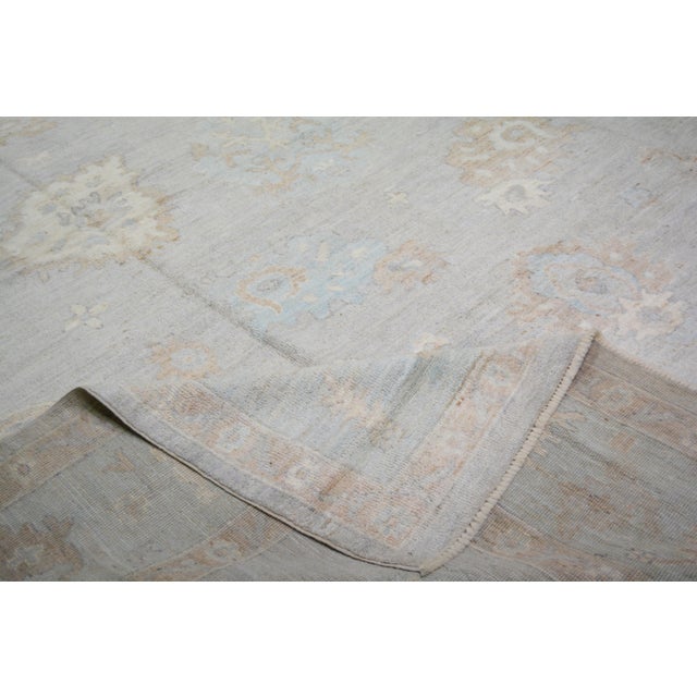 Oushak Hand Knotted Wool Rug, 11'7"x15' For Sale - Image 4 of 6