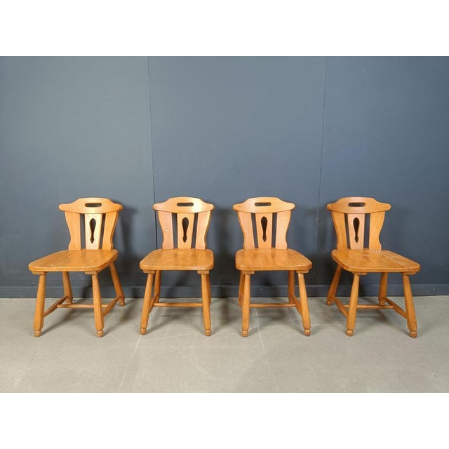 Mid-Century Brutalist Dining Chairs, 1960s, Set of 4 For Sale - Image 10 of 12