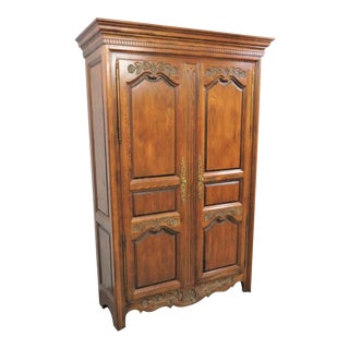 Hickory Country French Oak Linen Press For Sale