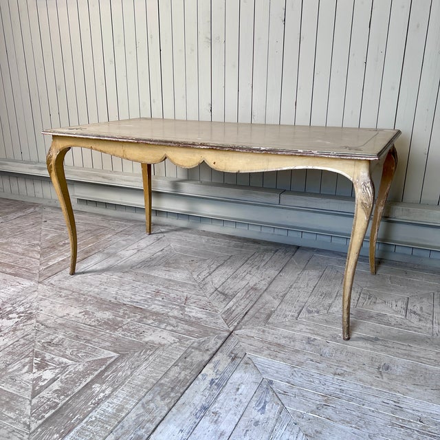 Louis XV Revival French Painted and Gilded Dining Table, 1920s For Sale - Image 9 of 12