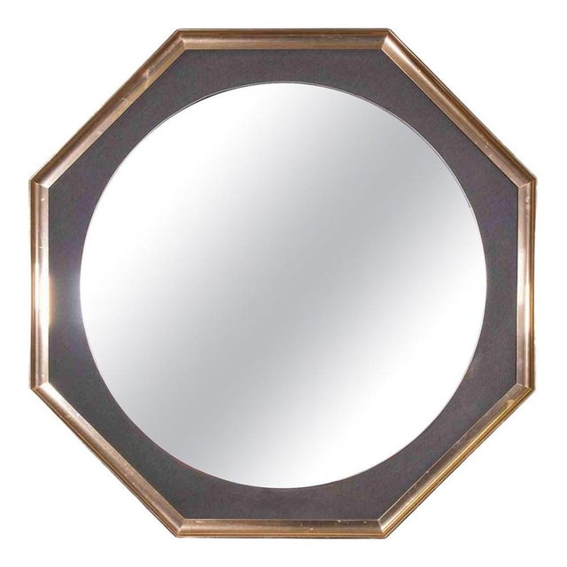 Vintage Brass Wall Mirror, Italy, 1970s For Sale - Image 6 of 6