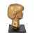 Sendelbach Signed Gold Painted Clay Bust of Young Boy on Slate Base For Sale - Image 6 of 12