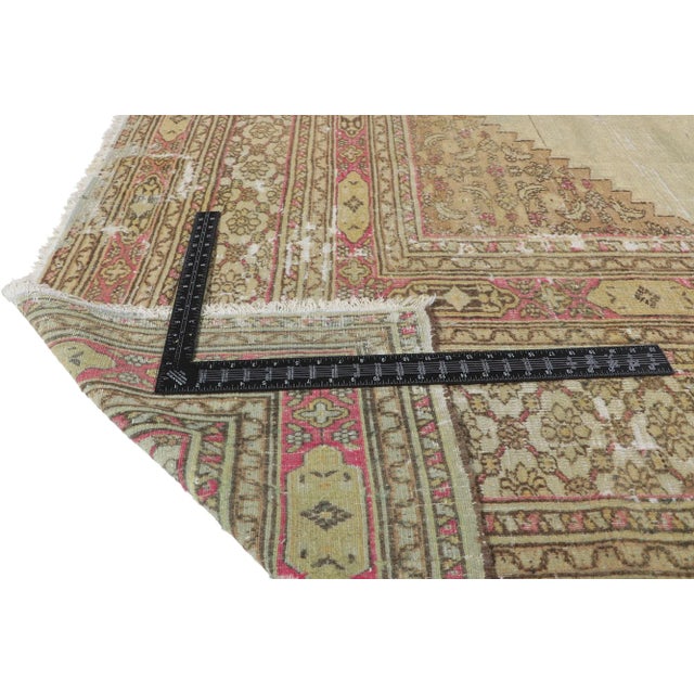 Tan Late 19th Century Antique Persian Khorassan Rug, 09'10 X 12'07 For Sale - Image 8 of 13