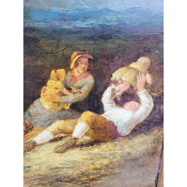 William I Shayer Senior, Picnic During the Harvest, 19th Century, Oil on Canvas, Framed For Sale - Image 7 of 18