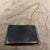 1950s High Quality Embossed Black Leather and Brass Italian Shoulder Bag For Sale - Image 11 of 12