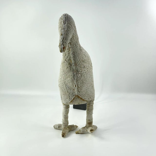Early 20th Century Yoruba Beaded White Chicken Nigeria For Sale - Image 4 of 6
