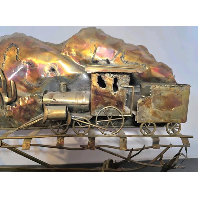 Train Roalroad Copper Sculpture, McM, Union Pacific Central Curtis Jere Style For Sale In Jacksonville, FL - Image 6 of 11