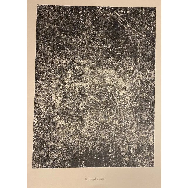 Travail D'usure is an original lithograph on watermarked paper ''Arc''. Abstract composition by the French artist Jean...