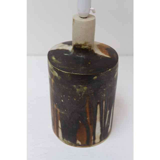 1960s Mid-Century Modern Danish Stoneware Table Lamp, 1960s For Sale - Image 5 of 18