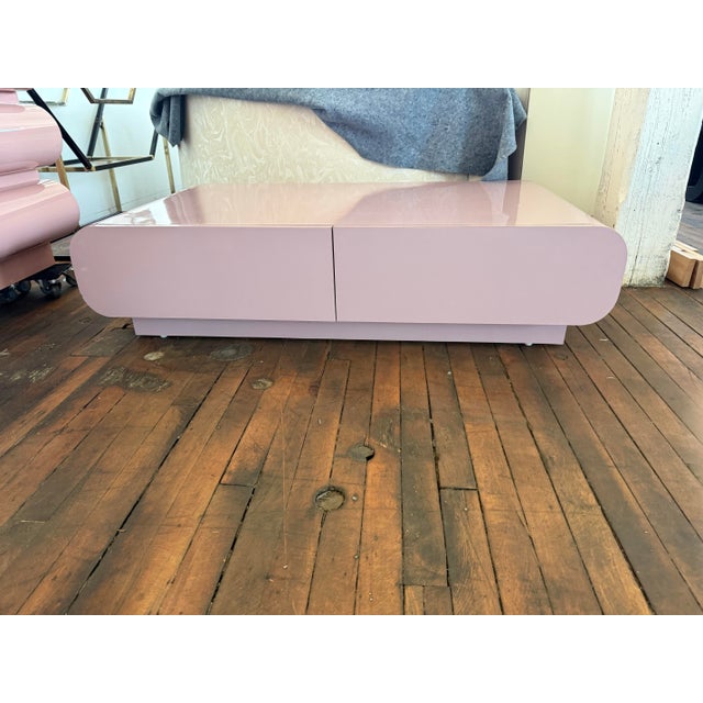 1980 Pink Tallboy Dresser For Sale - Image 4 of 7