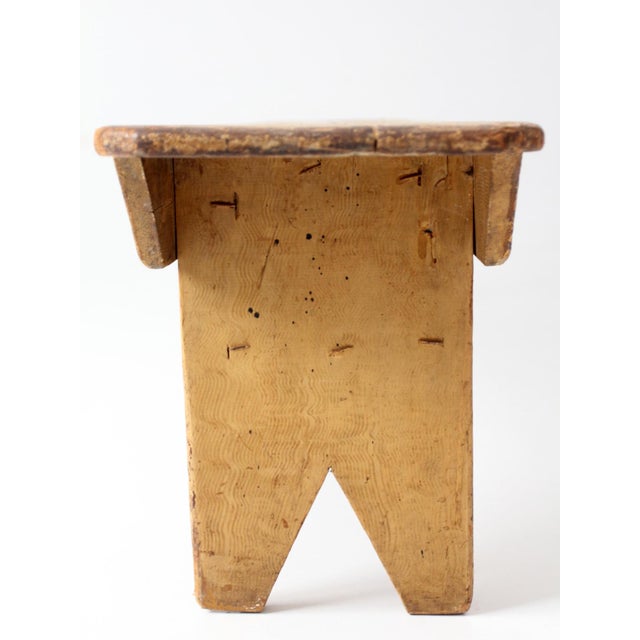 Antique Primitive Farmhouse Bench For Sale - Image 16 of 18