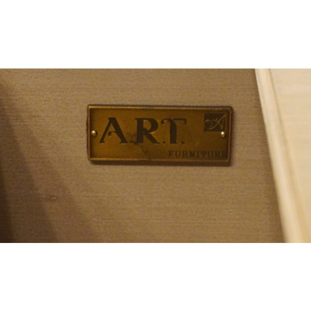 Wood A.r.t. Art Furniture Contemporary Modern Style Pickled Wood 23" One Drawer Accent End Table For Sale - Image 7 of 13