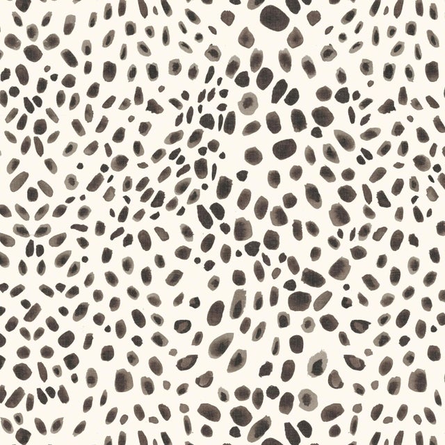 Chelsea Counter Stool in Cream Gray Washed Cheetah For Sale In Chicago - Image 6 of 8