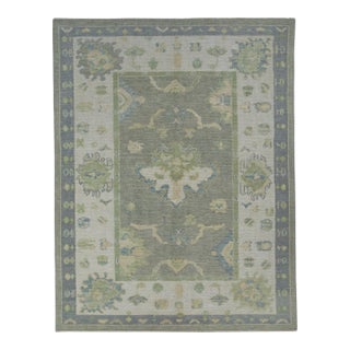 Turkish Oushak Rug 5'3" x 6'9" #17035 For Sale
