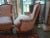 Stylish and comfortable best describe this beautiful pair of antique Italian chairs. This pair of Italian bergères have...