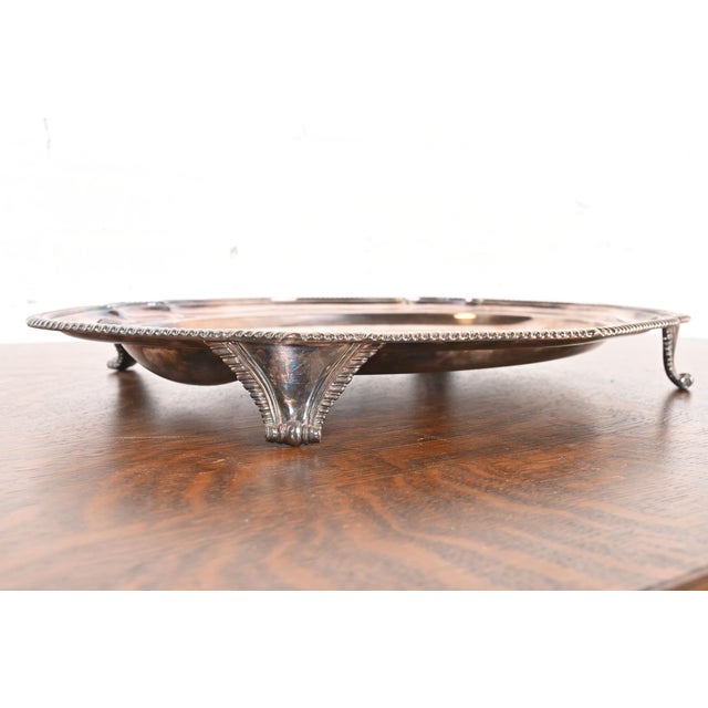 Mid 20th Century Tiffany & Co. English Silverplate Tree of Life Footed Serving Tray For Sale - Image 5 of 13