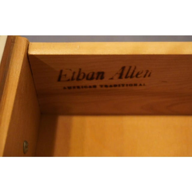White Ethan Allen Heirloom Custom Room Plan Crp 30" Off White Painted Chest W. Bookcase Top 14-4510p / 14-4019 For Sale - Image 8 of 13