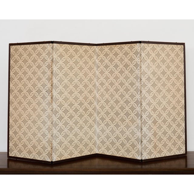 Japanese Showa Four Panel Screen Spring Bamboo Landscape For Sale - Image 18 of 18