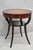 Vintage Weiman French Regency Round Mahogany Leather Top Saber Leg Side Table For Sale - Image 9 of 11