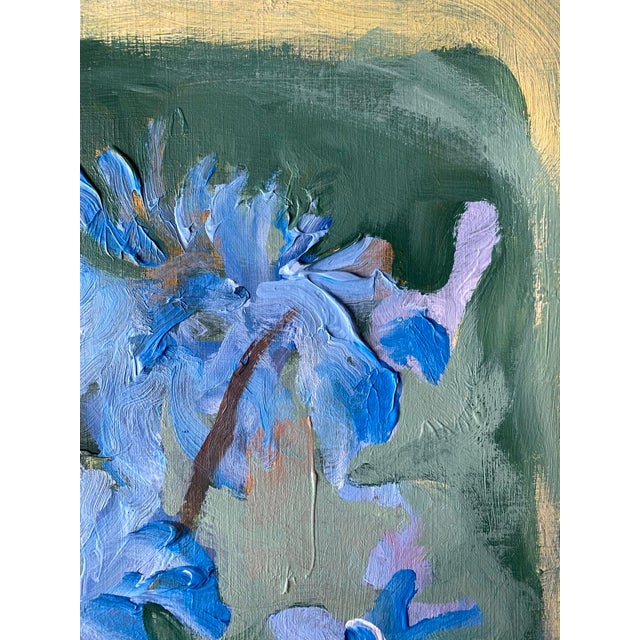 Blue Original Work on Paper-Jardin d'Hiver-Shizico Yi-British Awarded Artist-Impasto-Oil on Paper For Sale - Image 8 of 18