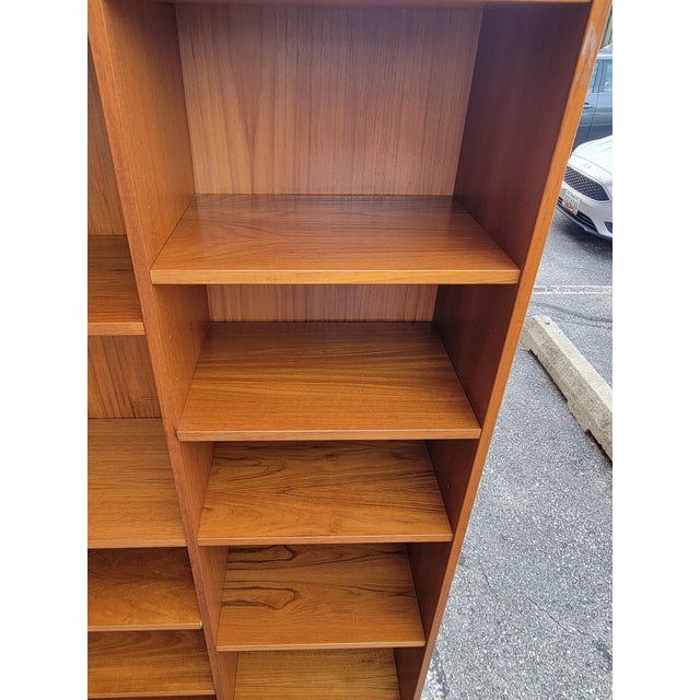 Wood 1970s Domino Møbler Double-Bay 6-Shelf Teak Bookcase For Sale - Image 7 of 15