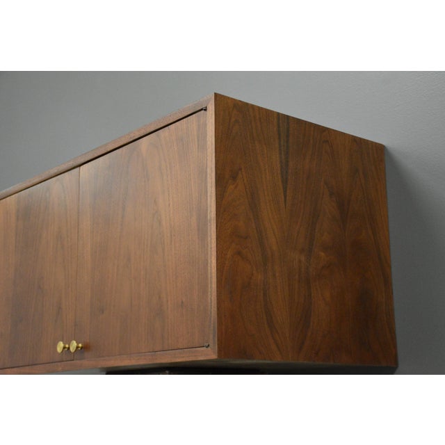 1960s 1960s Refinished Modern Walnut 36” Cabinet Credenza For Sale - Image 5 of 10