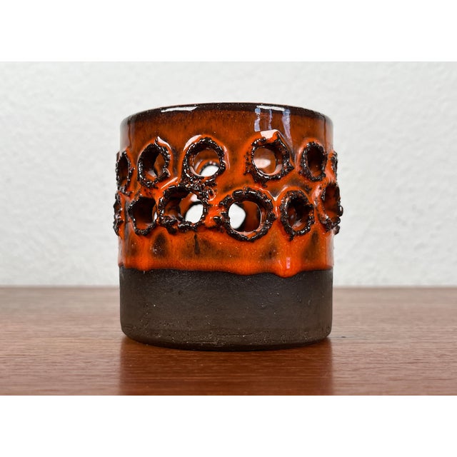 Brown Mid-Century Brutalist Danish Studio Pottery Candleholder by Inge Hjorth, 1960s, Set of 2 For Sale - Image 8 of 18