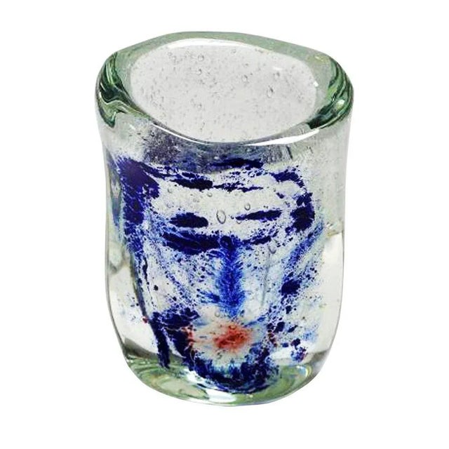 Thon, Face, sculpture vase made of solid glass, cm.18x23, signed and dated 1999 genuine Artist This piece has an...