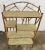 Chinoiserie Vintage Scorched Bamboo Tiered Shelf With Grasscloth Liner For Sale - Image 3 of 8