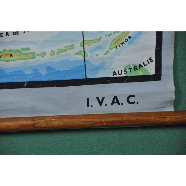 Textile Physical Map of Asia, 1960s For Sale - Image 7 of 10