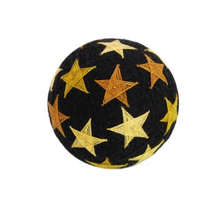 Temari Ball Handmade Ornament - Golden Stars For Sale