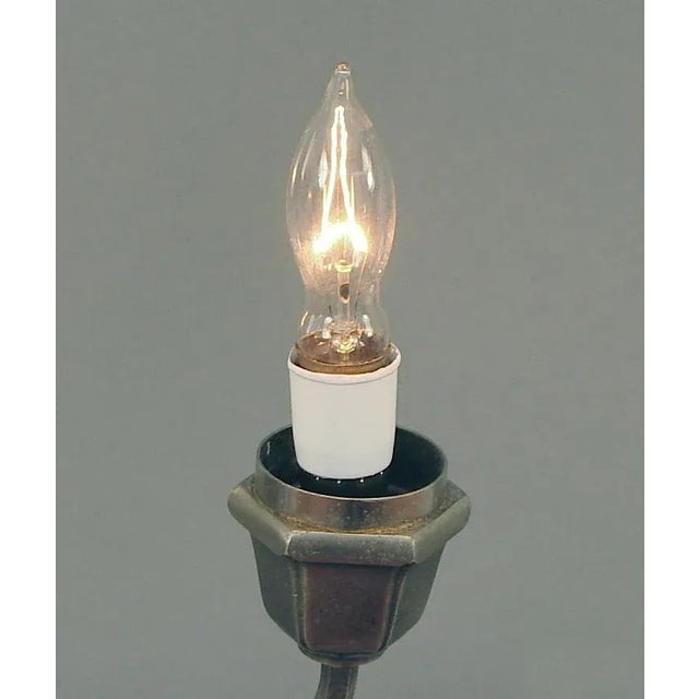 Metal 1920s French Art Deco Era Lighting Fixture Chandelier For Sale - Image 7 of 9