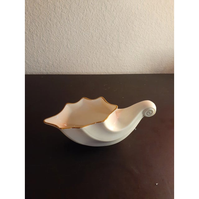 1970s Lenox Porcelain Fruits of Life Cornucopia Bowl For Sale - Image 4 of 8