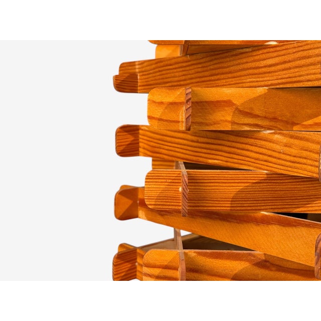 Wood Swedish Modern, Large Table Lamp, Lacquered Pine, Sweden, 1970s For Sale - Image 7 of 14
