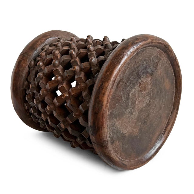Contemporary Tribal Vintage Bamileke African Stool / Side Table For Sale - Image 3 of 3