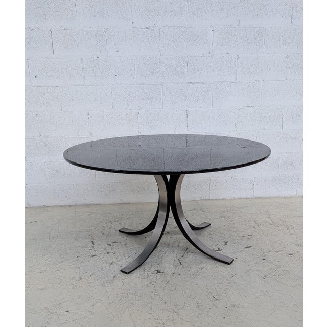 Metal T69 Table by Osvaldo Borsani and Four Wheeled Chairs by Eugenio Gerli for Tecno, 1960s, Set of 5 For Sale - Image 7 of 17